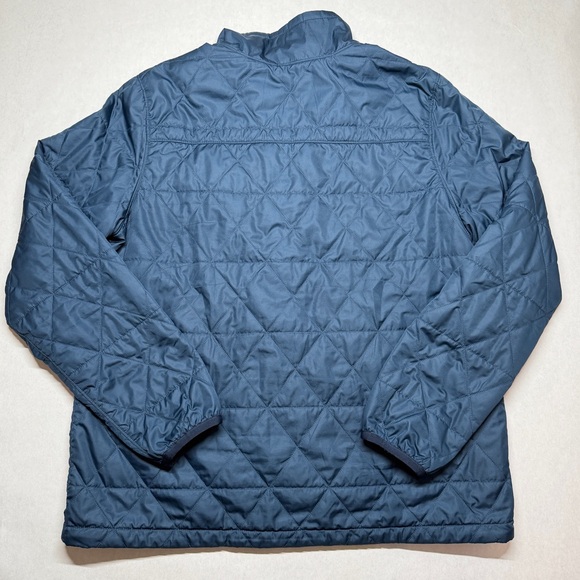 L.L. Bean Quilted Mountain Jacket Blue Men's Large Classic Snaps Buttons - Picture 7 of 10